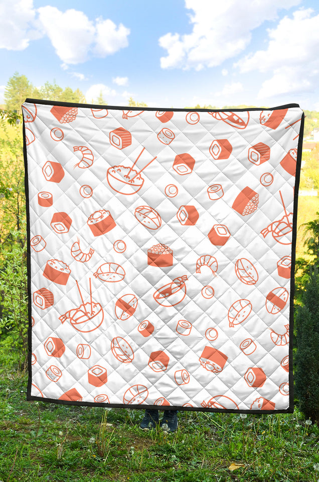 Sushi Pattern Premium Quilt