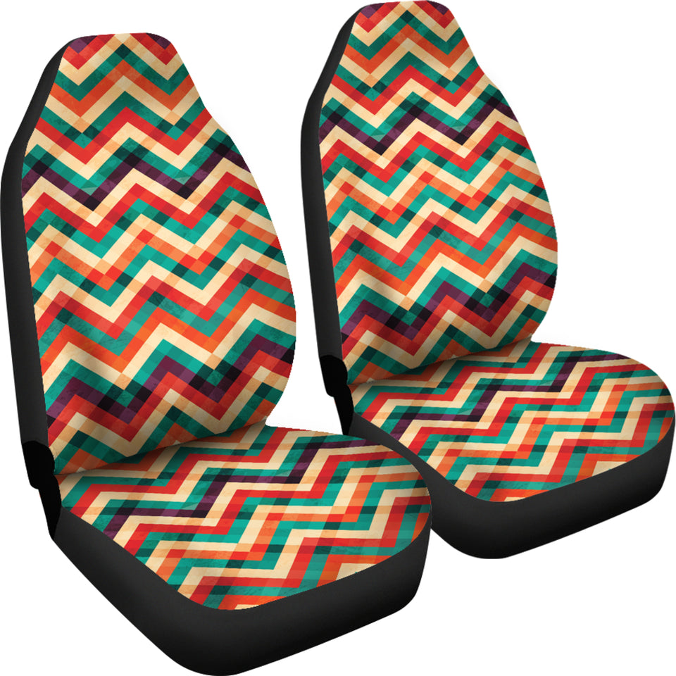 Zigzag  Chevron Colorful Pattern  Universal Fit Car Seat Covers