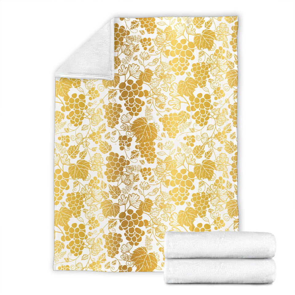 Gold Grape Pattern Premium Blanket