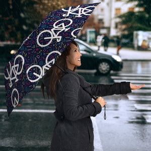 Bicycle Pattern Print Design 03 Umbrella