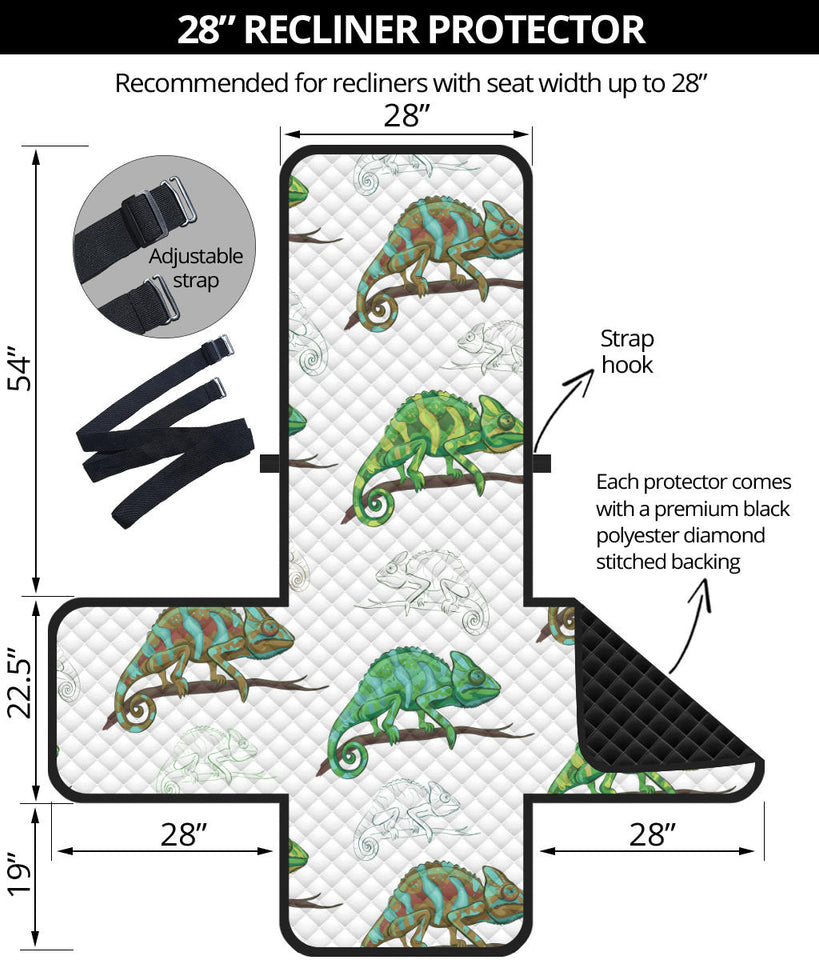 Chameleon lizard pattern Recliner Cover Protector