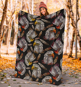 Eagle Pattern Print Design 05 Premium Blanket