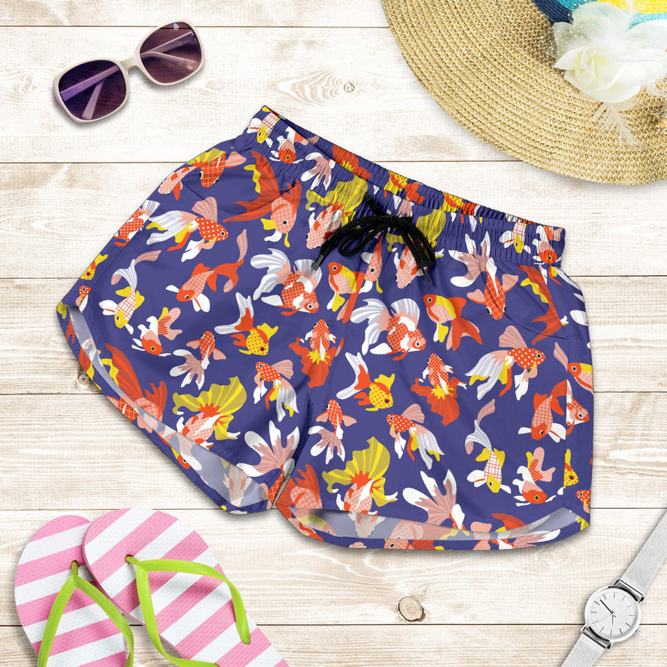 Goldfish Pattern Print Design 04 Women Shorts