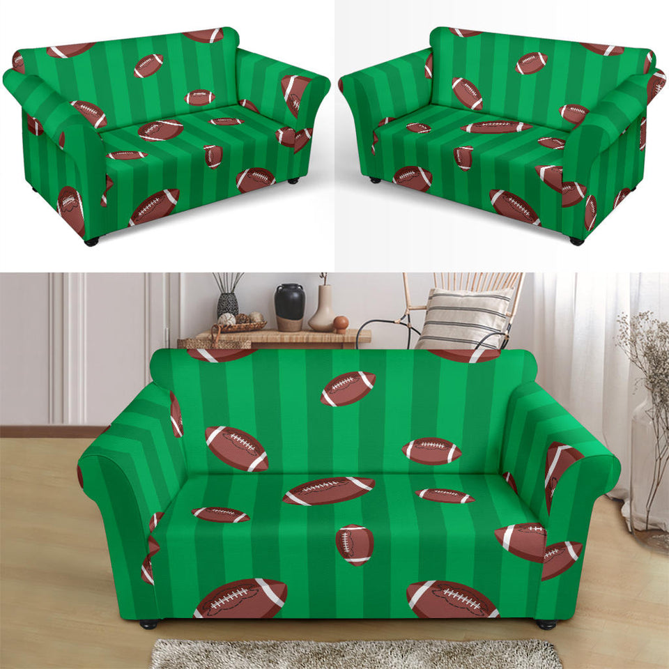 American Football Ball Field Background Loveseat Couch Slipcover