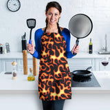 Fire Flame Dark Pattern Adjustable Apron