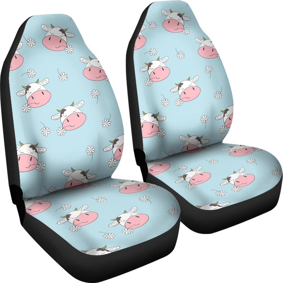 Cute Cow Flower Pattern Universal Fit Car Seat Covers
