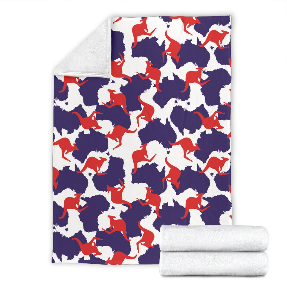 Kangaroo Australian Pattern Premium Blanket