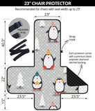 Cute Penguin christmas pattern Chair Cover Protector