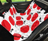 Red Apples White Background Dog Car Seat Covers
