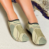 Ginkgo Leaves Design Pattern Aqua Shoes