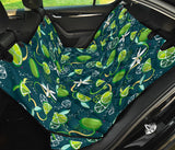 Lime Ice Flower Pattern Dog Car Seat Covers