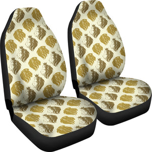 Lion Pattern Print Design 02 Universal Fit Car Seat Covers