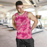 Beautiful dragonfly pink background Men Tank Top