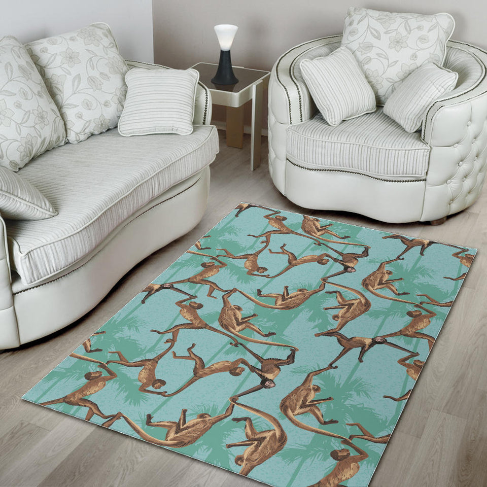 Monkey Palm Tree Background Area Rug