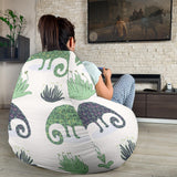Chameleon Lizard Succulent Plant Pattern Bean Bag Cover