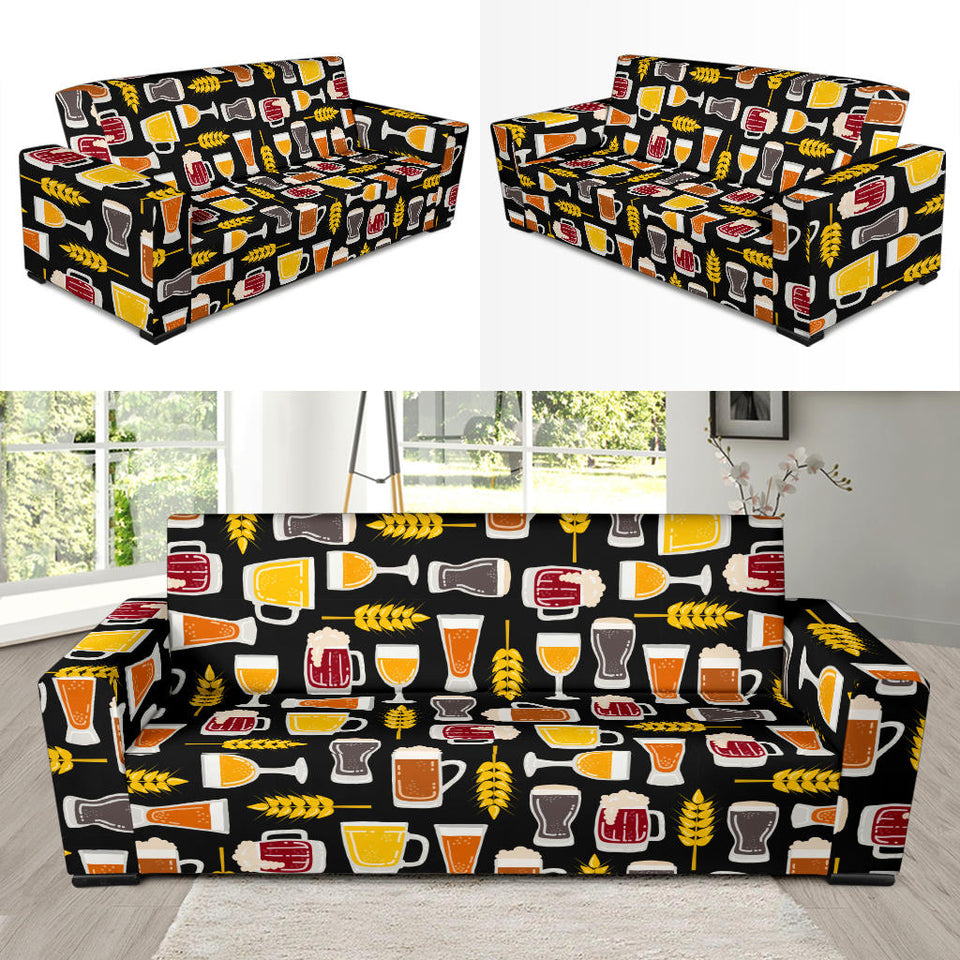 Beer Type Pattern Sofa Slipcover