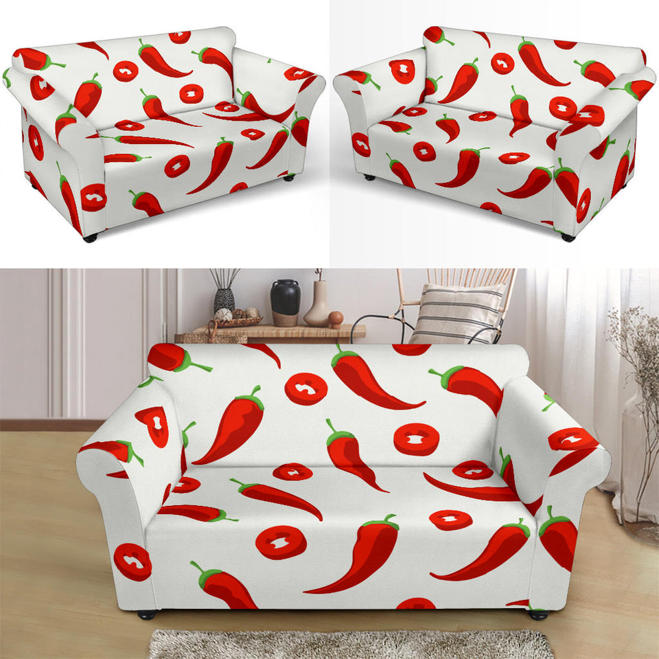 Chili Pattern Loveseat Couch Slipcover
