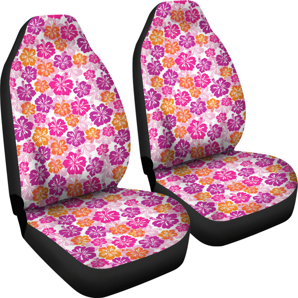 Hibiscus Pattern Print Design 01 Universal Fit Car Seat Covers