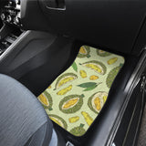Durian Leaves Pattern Background Front And Back Car Mats