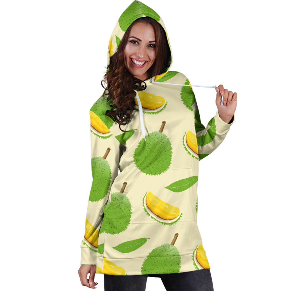 Durian Pattern Women'S Hoodie Dress