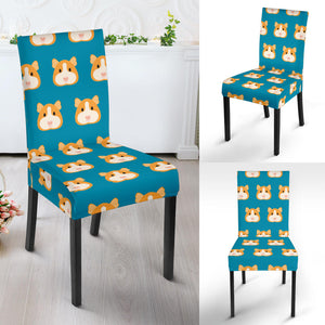 Guinea Pig Pattern Print Design 03 Dining Chair Slipcover