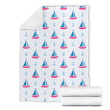 Sailboat Anchor Pattern Premium Blanket
