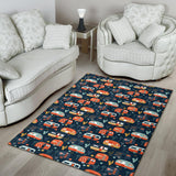 Camper Van Pattern Print Design 05 Area Rug
