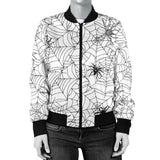 Spider Web Cobweb Pattern Women'S Bomber Jacket