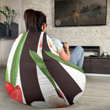 Red And White Tulips Pattern Bean Bag Cover