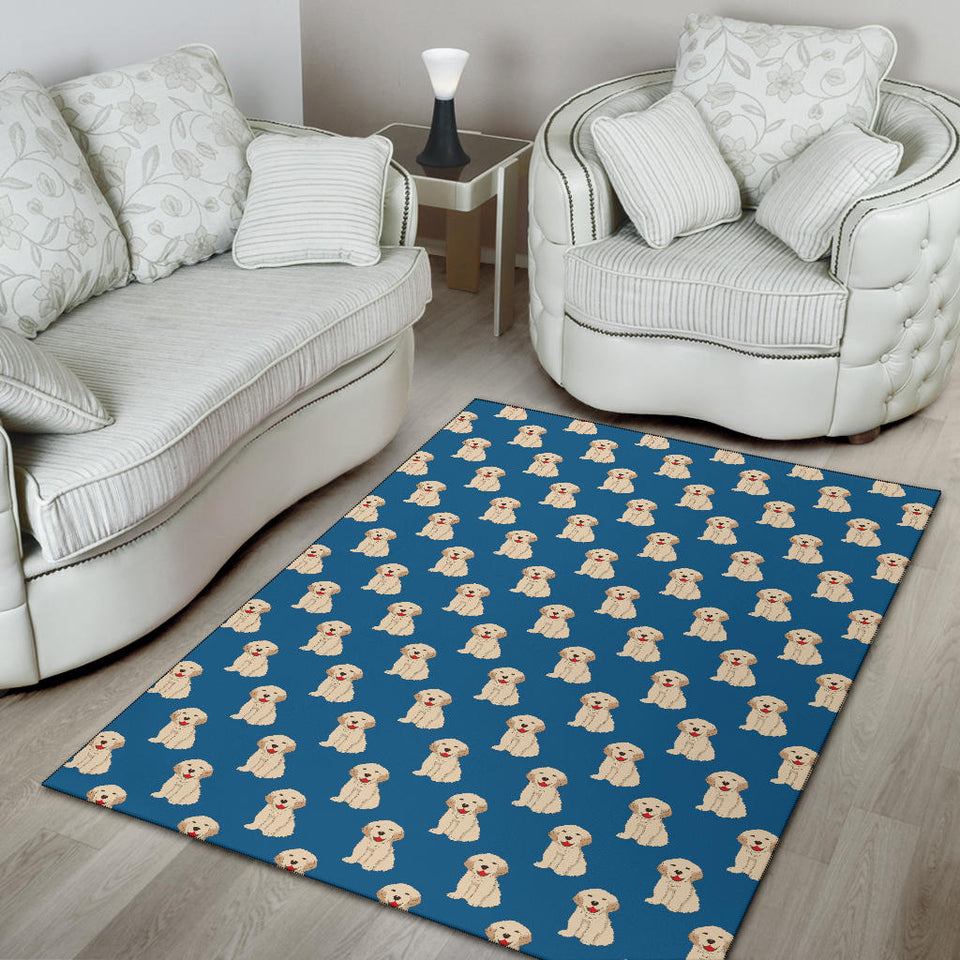 Golden Retriever Pattern Print Design 03 Area Rug