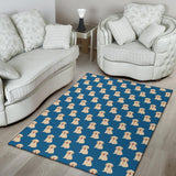 Golden Retriever Pattern Print Design 03 Area Rug