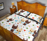 Cute Chihuahua dog pattern Quilt Bed Set
