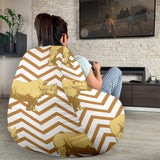Rhino Yellow Theme Pattern Bean Bag Cover