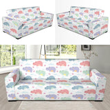 Hippopotamus Pattern Print Design 03 Sofa Slipcover