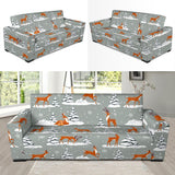 Beautiful Deers Winter Christmas Sofa Slipcover