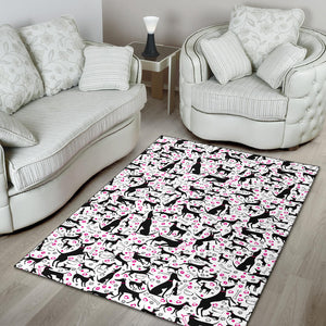 Greyhound Pattern Print Design 02 Area Rug