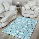 Seagull Pattern Print Design 01 Area Rug
