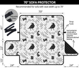Crows floral wreath rabbit pattern Sofa Cover Protector