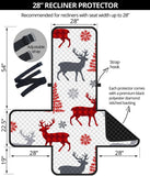 Deer tree snowflakes chrismas pattern Recliner Cover Protector