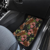 Horse Head Wild Roses Pattern Front Car Mats