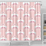 White Swan And Flower Love Pattern Shower Curtain Fulfilled In US