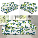 Blueberry White Background Sofa Slipcover