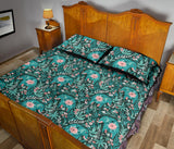 Elephants jungle pattern Quilt Bed Set