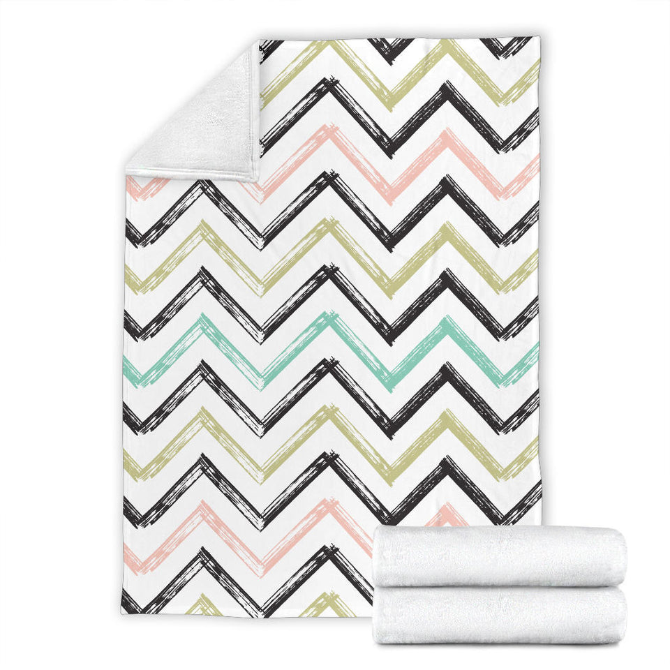 Zigzag  Chevron Paint Pattern Premium Blanket