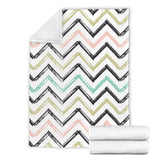 Zigzag  Chevron Paint Pattern Premium Blanket