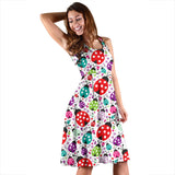 Ladybug Pattern Print Design 03 Sleeveless Midi Dress