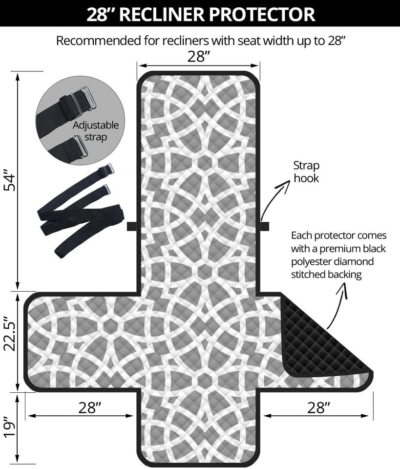 arabic gary pattern Recliner Cover Protector