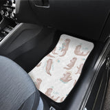 Cute Sea Otters Pattern Front And Back Car Mats