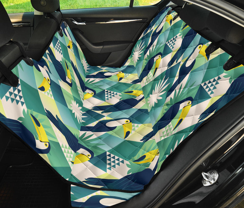 Toucan Tropical Leaves Design Pattern  Dog Car Seat Covers