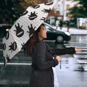 Ninja Pattern Plaid Background Umbrella